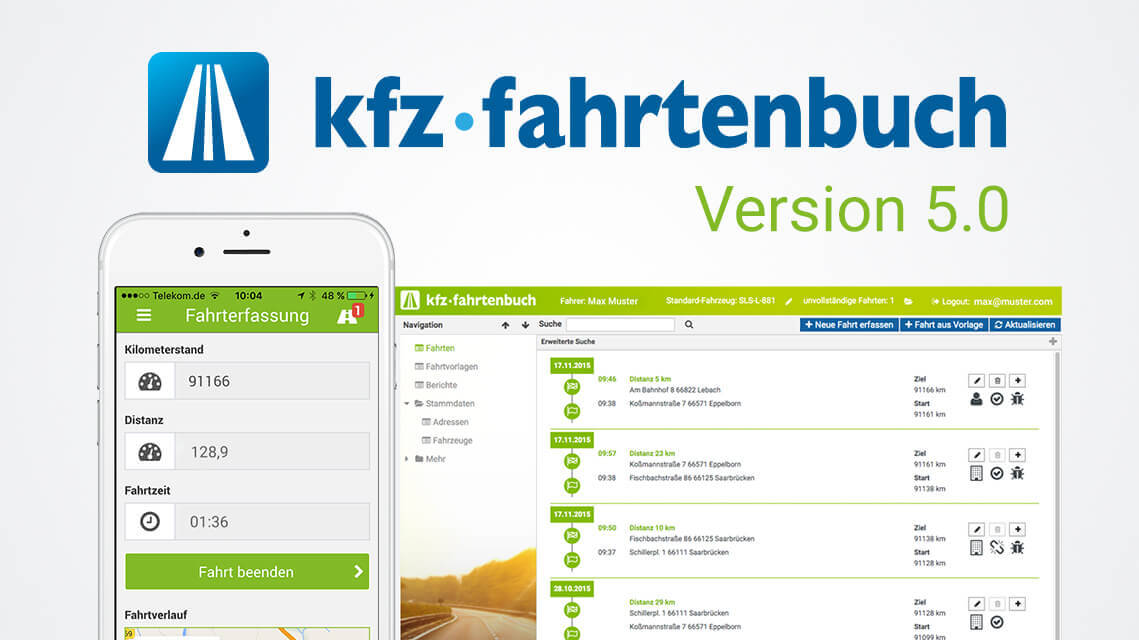 Großer Relaunch: Unsere neue KFZ Fahrtenbuch App ist da! - Krämer IT